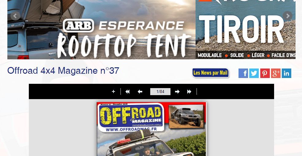 REPORTAGE DE 5 PAGES DANS LE MAGAZINE OFFROAD 2018 ! 